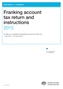 Franking account tax return and instructions 2015
