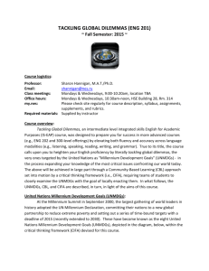 TACKLING GLOBAL DILEMMAS (ENG 201)