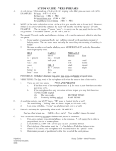 Verb Phrase Study Guide