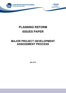 Planning Reform Issues Paper- Major Projects