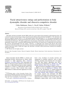 Facial attractiveness ratings and perfectionism in body dysmorphic