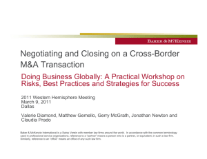 Negotiating and Closing on a Cross