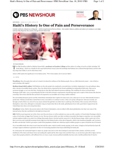 Haiti's History Is One of Pain and Perseverance