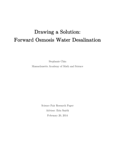 Drawing a Solution: Drawing a Solution: Forward Osmosis Water