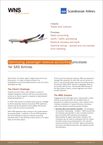 Optimizing passenger revenue accounting processes for SAS Airlines