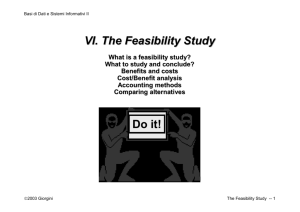 VI. The Feasibility Study Do it!