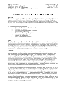 Comparative Politics: Institutions