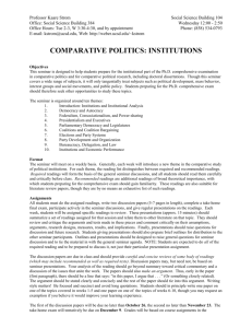 Comparative Politics: Institutions