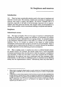 14. Surpluses and reserves