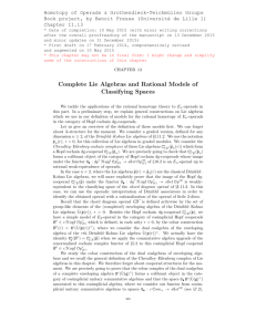 Chapter 13. Complete Lie algebras and models of classifying spaces