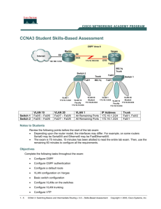 CCNA3 Student Skills