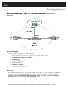 OSPF Skills Based Assessment