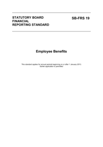 SB-FRS 19-Employee Benefits - Accounting Standards for Statutory