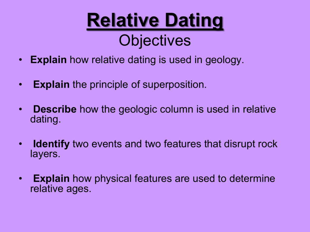 different principles of relative dating