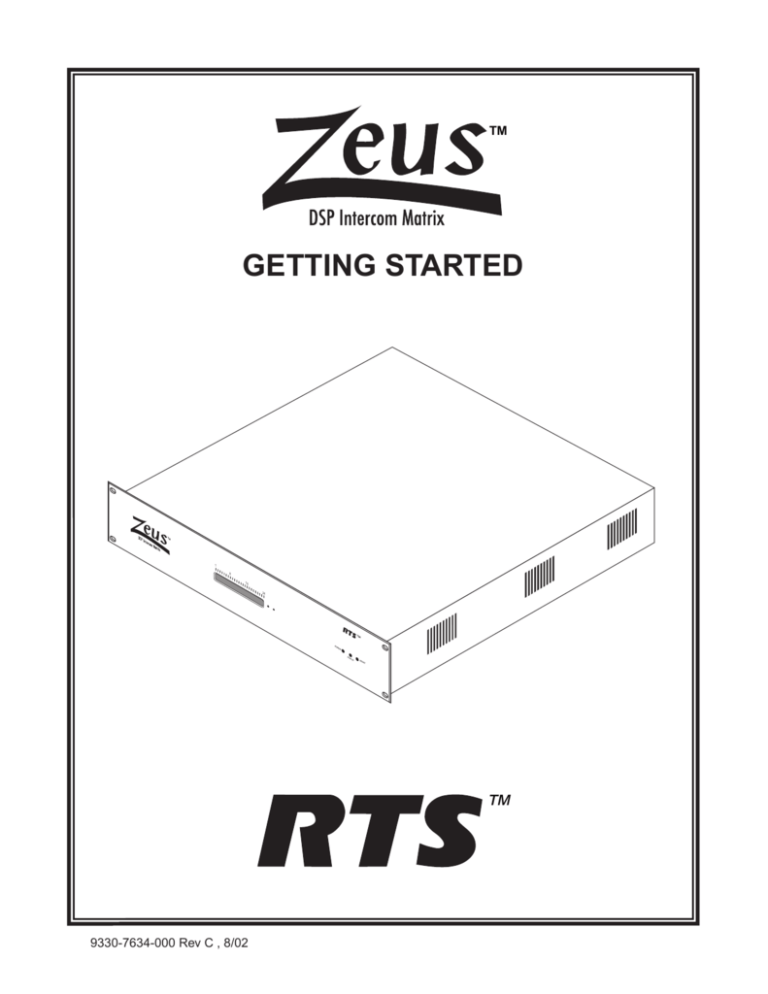 Zeus Installation Manual