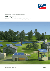 Off-Grid Systems - SMA Solar Technology AG