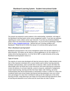 Blackboard Learning System: Student