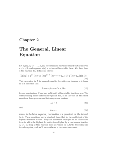 The General, Linear Equation