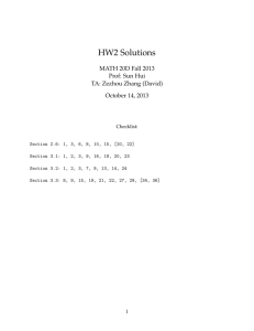 HW2 Solutions