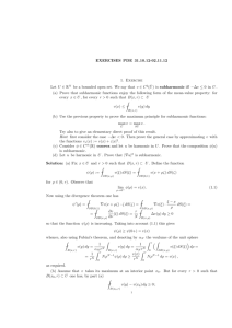 EXERCISES PDE 31.10.12-02.11.12 1. Exercise Let U ∈ R N be a