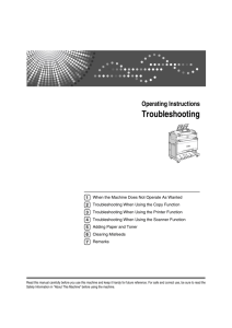 Operating Instructions Troubleshooting