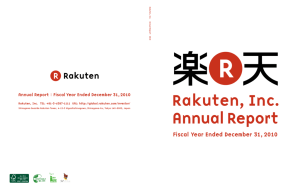 Rakuten, Inc. Annual Report