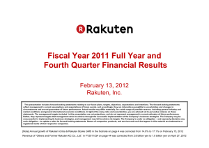 Fiscal Year 2011 Full Year and Fourth Quarter Financial