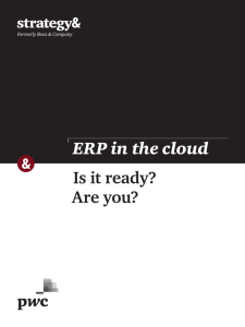 Is it ready? Are you? ERP in the cloud - Strategy