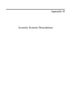 Appendix H Acoustic Systems Descriptions