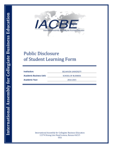 IACBE Annual Report