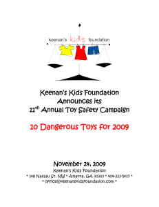 10 Dangerous Toys for 2009