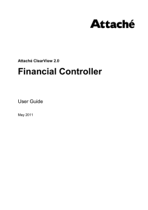 ClearView Financial Controller User Guide