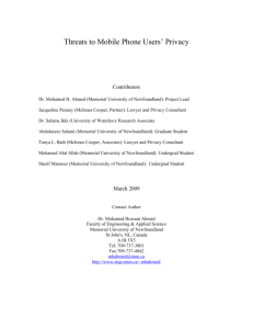 Threats to Mobile Phone Users' Privacy