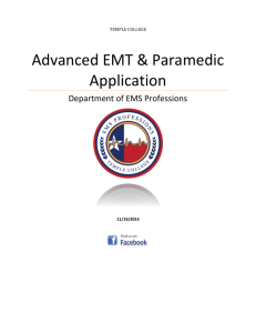 Advanced EMT & Paramedic Application