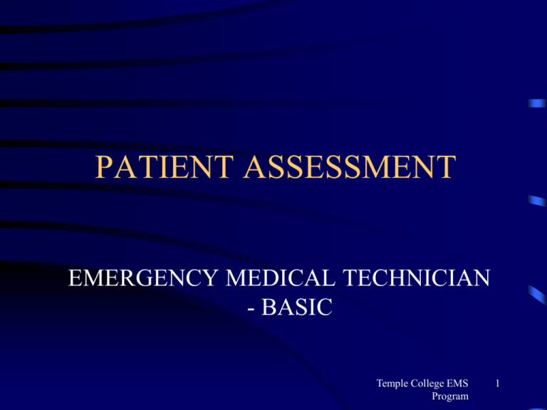 What Is Patient Assessment Quizlet