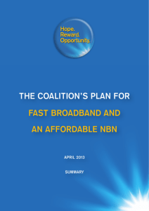 the coalition's plan for fast broadband and an affordable nbn