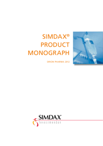 Simdax® Product monograPh
