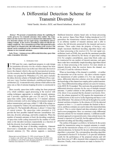 A differential detection scheme for transmit diversity
