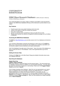 EBSCOhost Research Databases (AMED [Alternative Medicine],