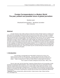 Foreign Correspondents in a Modern World The