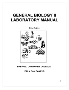 general biology ii laboratory manual