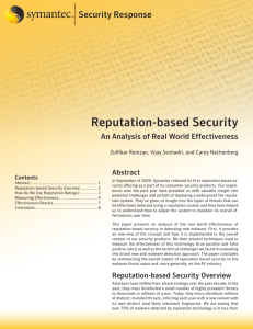 Reputation-based Security