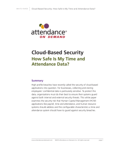 Cloud-Based Security: How Safe Is My Time and Attendance Data?