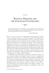 political paranoia and the cincinnati controversy