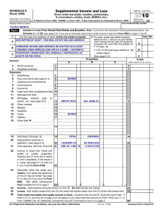 2010 Form 1040 (Schedule E)