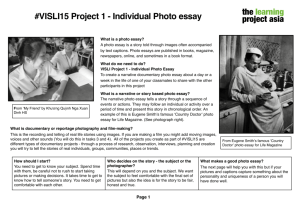 VISLI15 Project 1 Photo Essay (student handout)