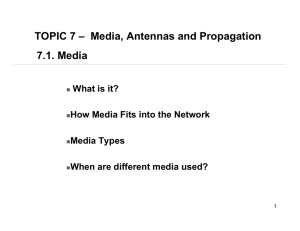 TOPIC 7 – Media, Antennas and Propagation