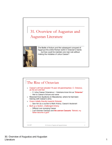 31. Overview of Augustus and Augustan Literature