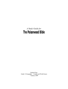 A Study Guide for The Poisonwood Bible