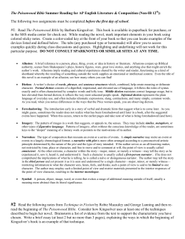 Sample Persuasive Essay High School The Poisonwood Bible Summer Reading For Ap English Literature Examples Of Persuasive Essays For High School also Essay Com In English Poisonwood Bible Discussion Questions Essay Writing Business